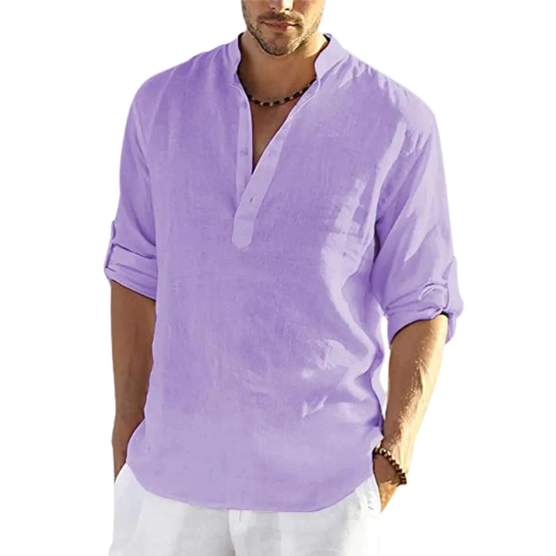 Men's Casual Cotton Linen Solid Color
