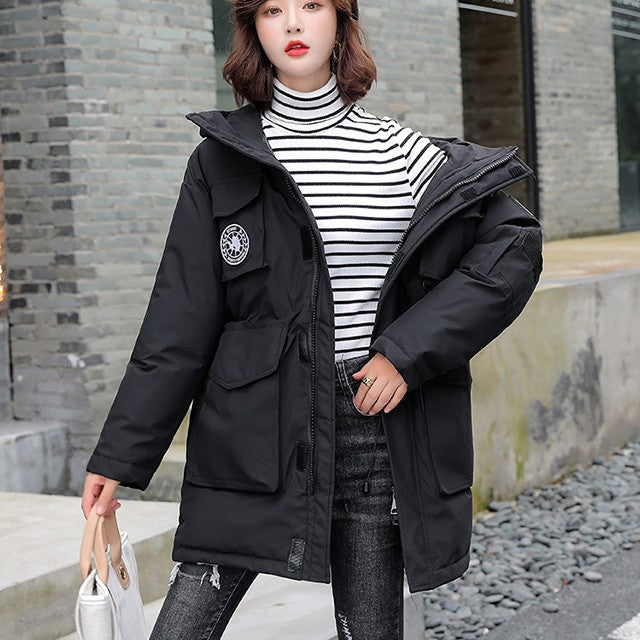 Girls' Korean-style Loose Down Cotton-padded Jacket