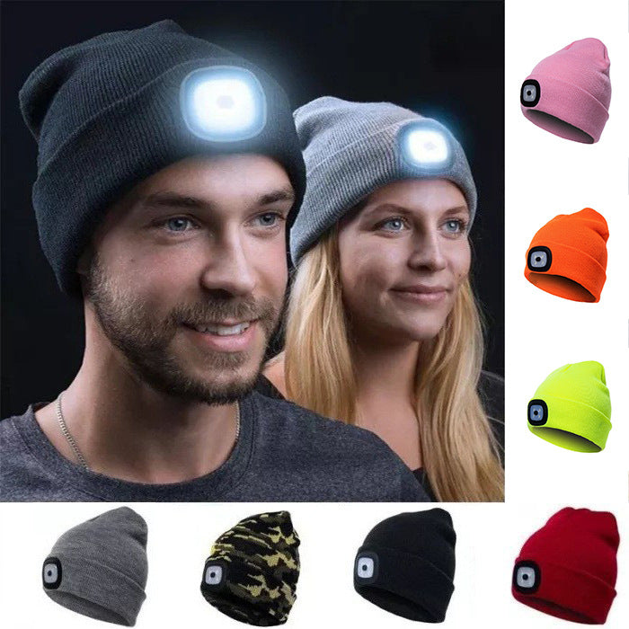 LED Knit Hat Button